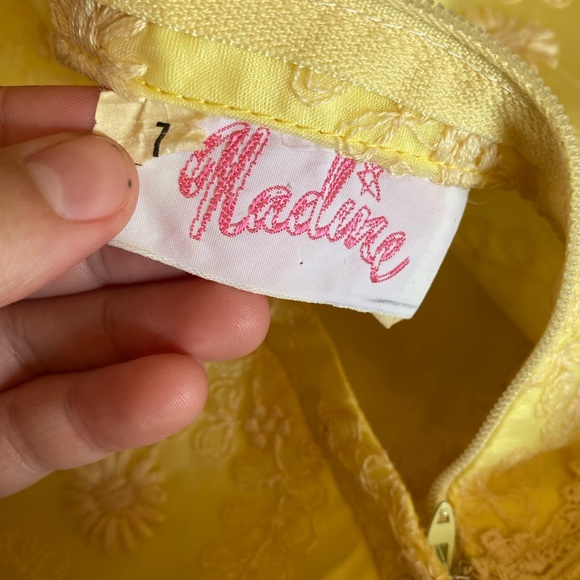 Vintage Nadine Lemon Yellow Ruffled Tiered Dress - Picture 14 of 16
